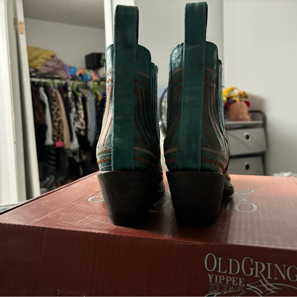 Old Gringo Yippee Ki Yay Turquoise Boots - Picture 2 of 6